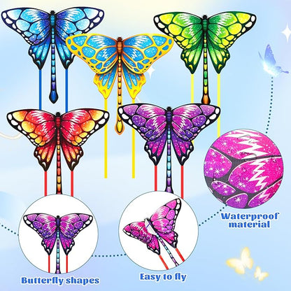 Easy to Fly Kites for Kids & Adults, Butterfly Kites with String & Hand for Beach,Outdoor Toys