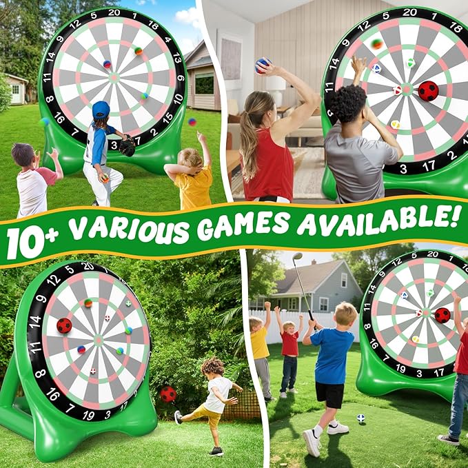 Inflatable Soccer Dart Board, Giant Kick Darts,Indoor Outdoor Lawn Yard Games for Kids Adults