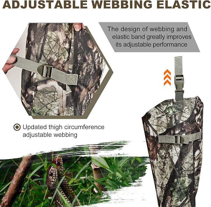 Snake Guard Chaps Waterproof Snake Chaps for Hunting Snake Bite Protection Gear Adjustable Size