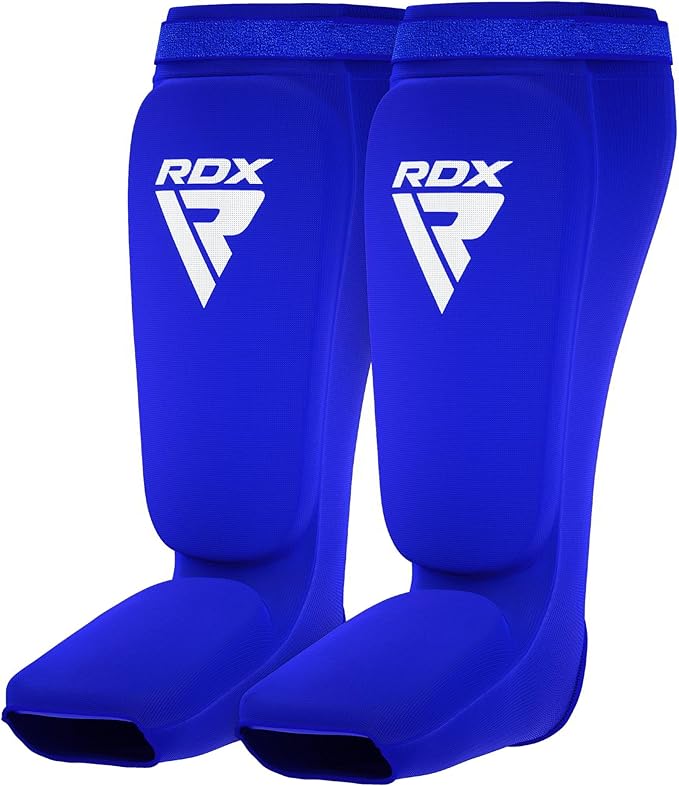 RDX Shin Guards Kickboxing Muay Thai, SATRA Approved, MMA Leg Instep Protection Pads, Sparring
