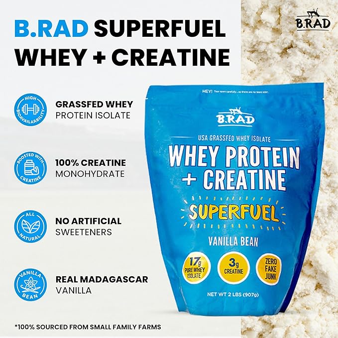 B.rad Superfuel - Grass Fed Whey Protein Isolate Boosted with Creatine | Farm-Fresh