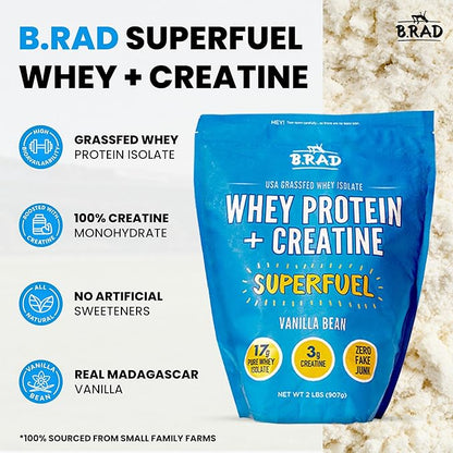 B.rad Superfuel - Grass Fed Whey Protein Isolate Boosted with Creatine | Farm-Fresh