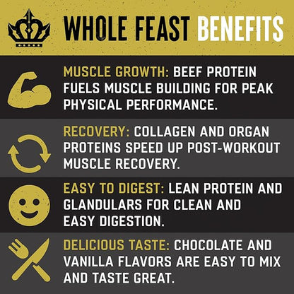 The Fittest Whole Feast Beef Protein Powder - Butter Vanilla - Grass Fed Nose to Tail Carnivore