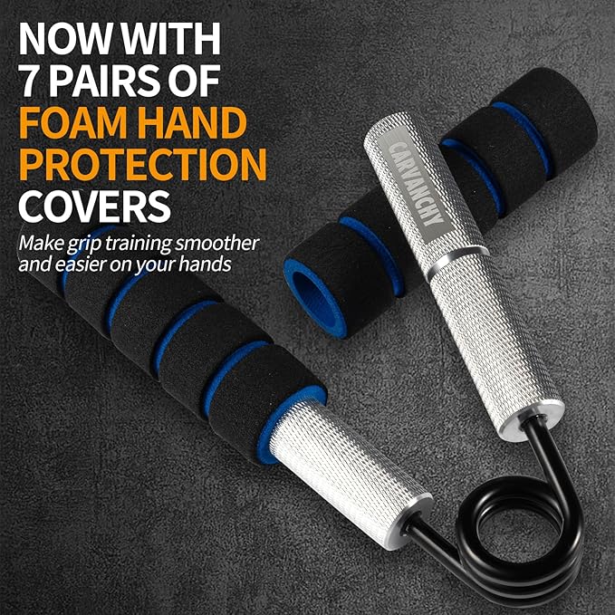 Grip Strength Trainer Set, 50-300LB(6 Pack), Wrist Forearm Strengthener, Metal No Slip, Hand Grip