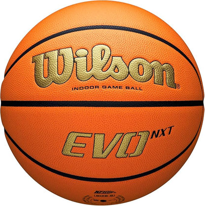 WILSON NCAA Evo NXT Official Indoor Game Basketballs - Sizes 6 and 7