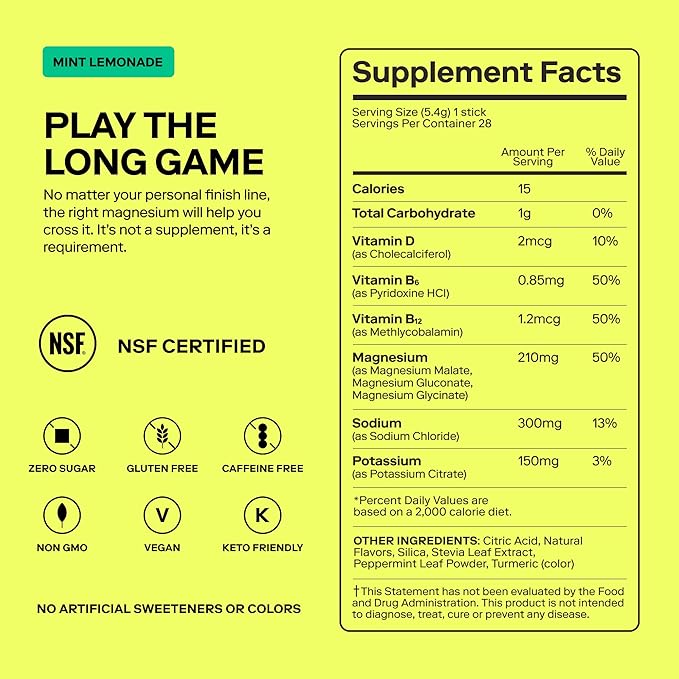 MAGNA Electrolyte Powder Drink Mix for Hydration, Energy & Focus Support with Magnesium L