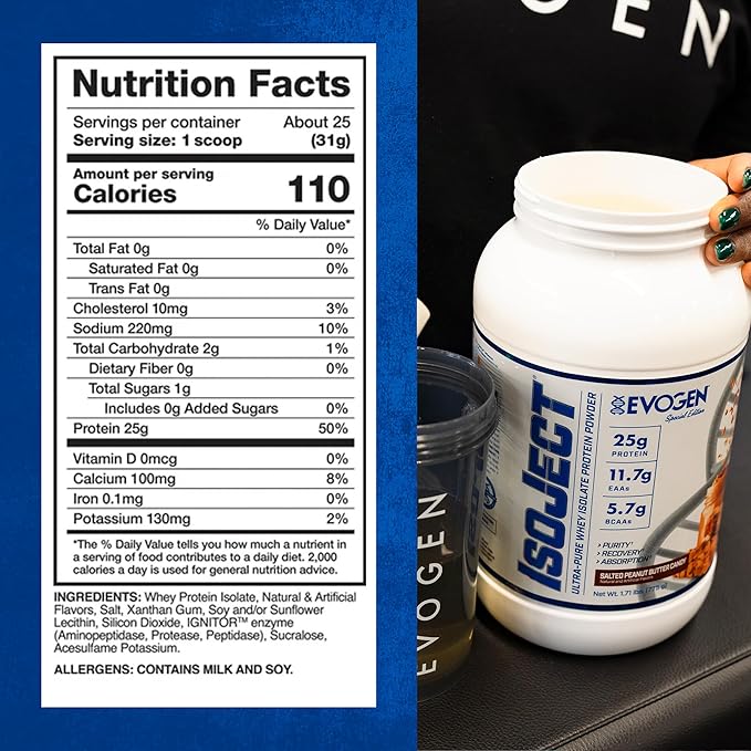 Evogen Isoject - Whey Protein Isolate | Ultra-Pure Whey Protein Powder with Ignitor Enzymes, BCAAs