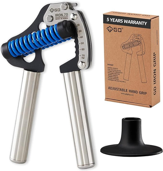 GD Iron Grip 70 Hand Grip Strengthener (Adjustable Hand Grip) Wrist and Forearm Strength Trainer