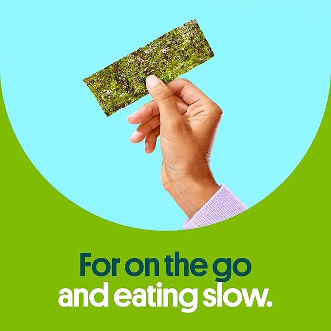 Gimme Seaweed Grab & Go Organic Premium Roasted Seaweed Snacks, Sea Salt & Avocado Oil, 5 Count