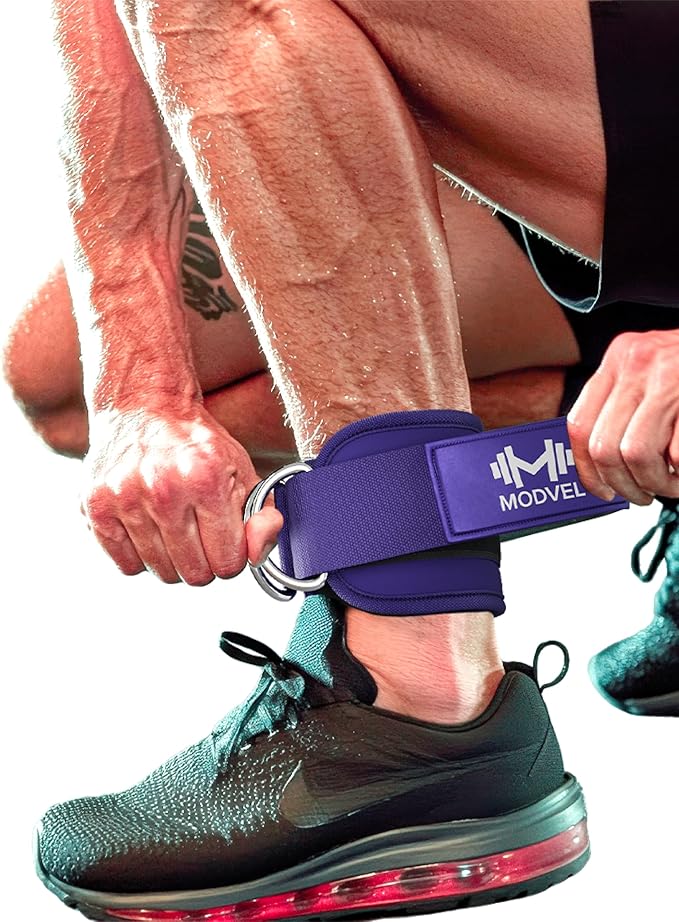 Modvel Gym Ankle Strap for Cable Machines ??Glute & Leg Kickback Ankle Straps for Gym Workouts