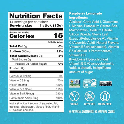 Liquid I.V.® Hydration Multiplier Sugar Free – Raspberry Lemonade | Electrolyte Powder Drink Mix |
