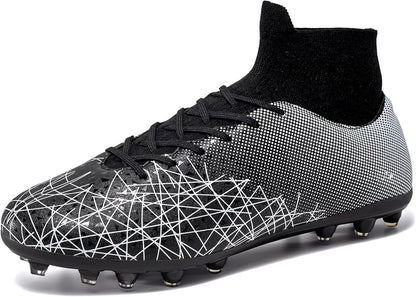 Kids Soccer Cleats High Top Training Youth Football Cleats, Boys Girls Athletic Outdoor