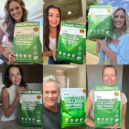 Collagen Powder for Women Men (5LB) Type I & III Flavorless & Odorless Easy-Mix Hydrolyzed Peptan