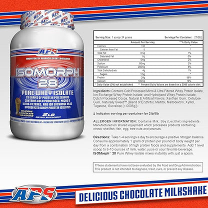 APS Nutrition IsoMorph 28 Protein Powder | Pure Whey Isolate | Cold Pressed, Ultra- Filtered, & Ion