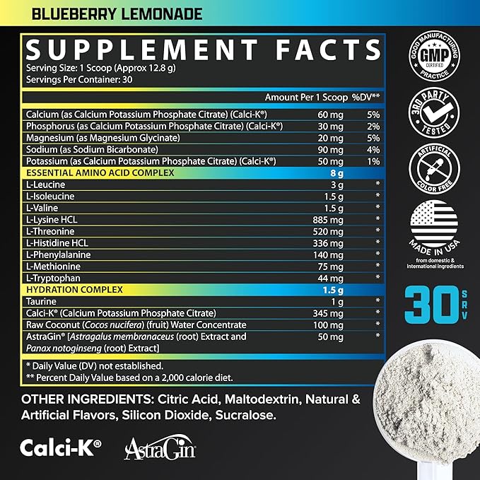 Nutrex Research EAA Hydration | EAAs + BCAA Powder | Muscle Recovery, Strength, Muscle Building