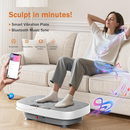 Vibration Plate Exercise Machine, Vibration Plate for Lymphatic Drainage & Body Toning, Whole Body
