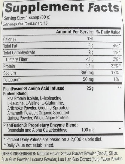 PlantFusion Complete Vegan Protein Powder - Plant Based Protein Powder With BCAAs, Digestive