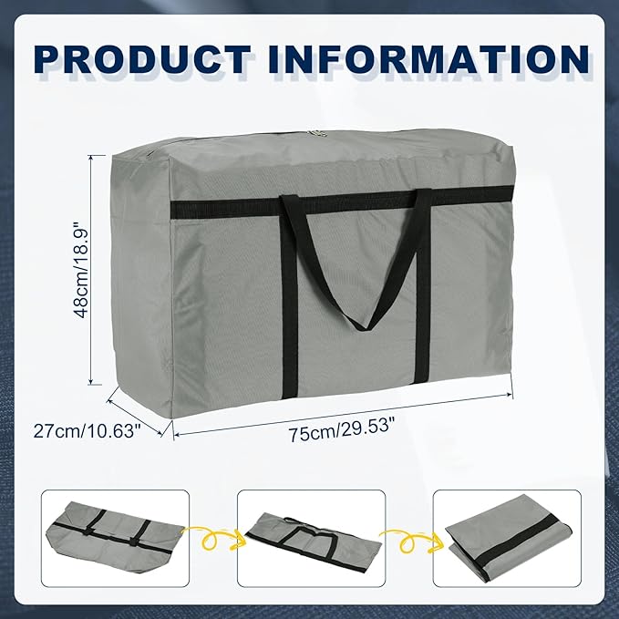 Extra Large Duffle Bag, 30 x 19 x 11 in Travel Big Duffle Bag with Zipper Handle Storage Foldable