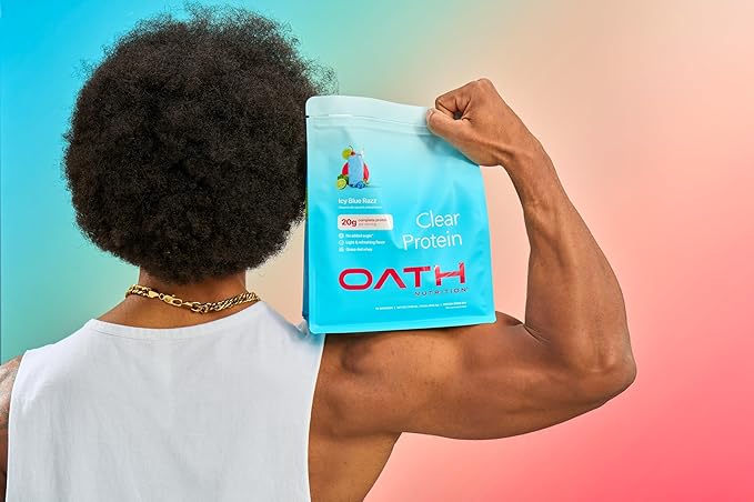 Clear Whey Isolate Protein Powder, ICY Blue Razz, 20g Complete Protein per Serving, No Added Sugar