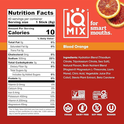 IQMIX Hydration Electrolyte Powder – 4-in-1 Formula for Hydration, Mental Clarity, Mood and