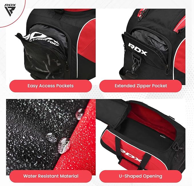 RDX 50L Gym Bag with Ventilated Shoes Compartment, All In One Backpack Duffle Holdall, Fitness