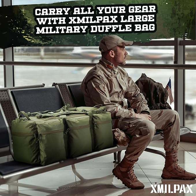 100L Large Military Duffle Bag Deployment Duffel Bag Sports Equipment Travel Luggage Bag with