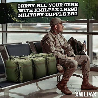 100L Large Military Duffle Bag Deployment Duffel Bag Sports Equipment Travel Luggage Bag with