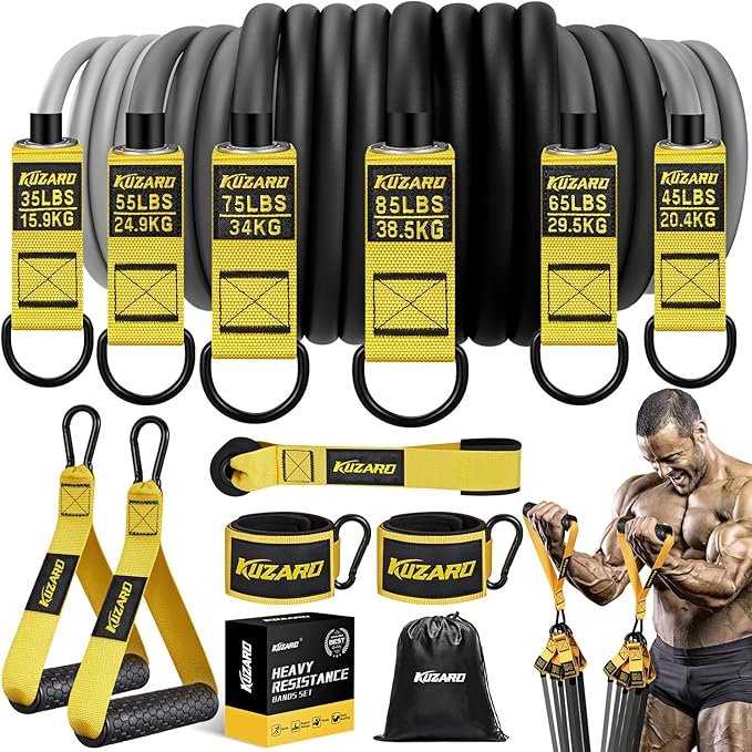 Resistance Bands for Working Out, 300lbs/360lbs Heavy Exercise Bands with Handles, Workout Bands