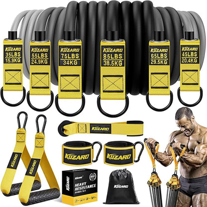 Resistance Bands for Working Out, 300lbs/360lbs Heavy Exercise Bands with Handles, Workout Bands