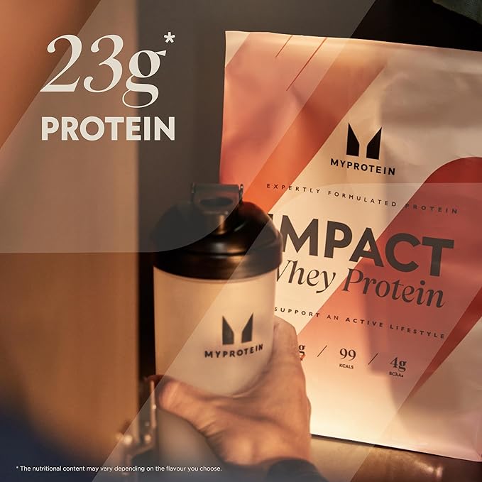 Myprotein Impact Whey Protein Powder, 5.5 Lbs (100 Servings) Vanilla Ice Cream, 22g Protein & 5g