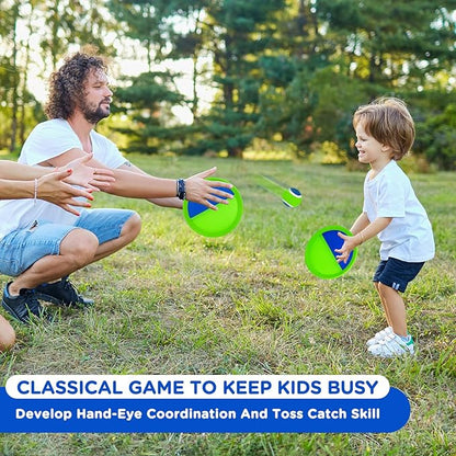 Ayeboovi Toss and Catch Ball Game Outdoor Beach Pool Toys for Kids Games 6 Paddle 3 Balls Pool