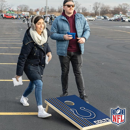 NFL 2' x 3' Solid Wood Cornhole Set with Direct Print HD Team Graphics – Great Gift for Any