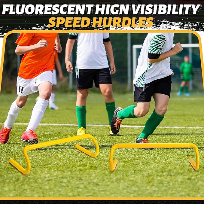 Wettarn 10 Pcs Speed Agility Training Hurdles Detachable Durable Hurdle Agility Plyometric and All