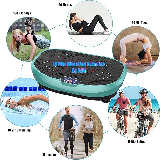 AXV Vibration Plate Exercise Machine Whole Body Workout Power Vibrate Fitness Platform Vibrating