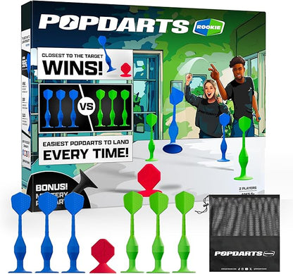 Popdarts Game Rookie Pack – Beginner-Friendly Suction Cup Dart Game for Kids, Families, and New