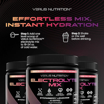 Electrolytes Powder No Sugar- Zero Calorie Hydration Powder | Sugar Free Electrolytes for Fasting