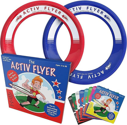 Activ Life Kid’s Flying Rings (2 Pack) They Fly Straight & Don’t Hurt, 80% Lighter Than Standard