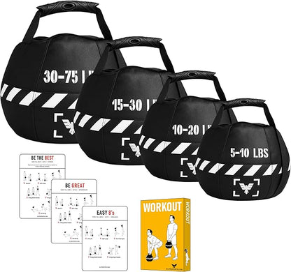 Kettlebell Sandbag - Heavy Duty Sand Weights Bag for Cross Training, Strength Training, Workout