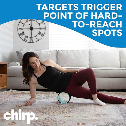 Chirp Wheel Foam Roller ??Targeted Back & Neck Relief, Lumbar Spine Stretcher, Spinal Decompression