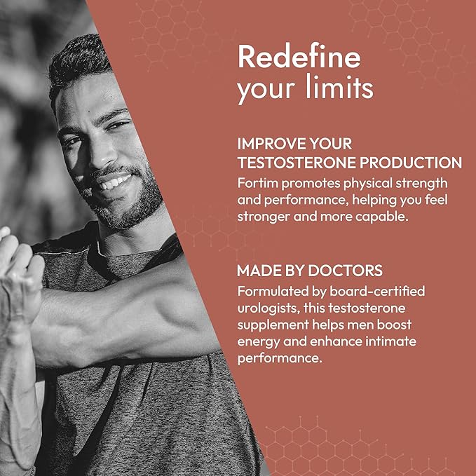 Fortim - Testosterone Support Supplement | Made by Doctors | for Vitality and Hormonal Health |