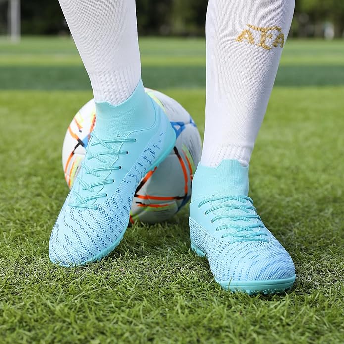 Soccer Cleats for Mens Womens Football Shoes Turf Soccer Shoes Indoor/Outdoor High-top Football