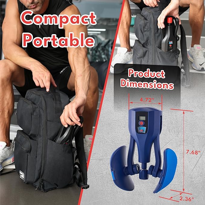 Thigh Master, 0–132lbs Adjustable Resistance, 3-in-1 Pelvic Floor Exercise Devices, Inner Thigh
