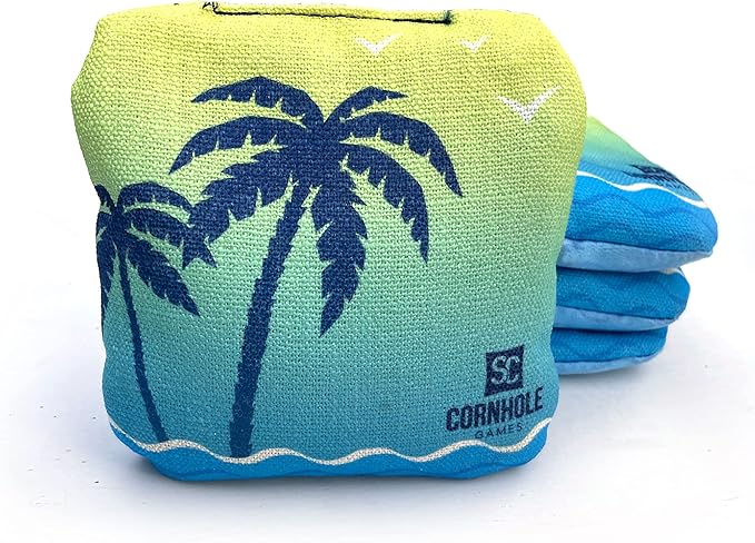Professional Dual Sided Cornhole Bags- 16 oz 6x6 w/Premium Resin Fill - Official Tournament