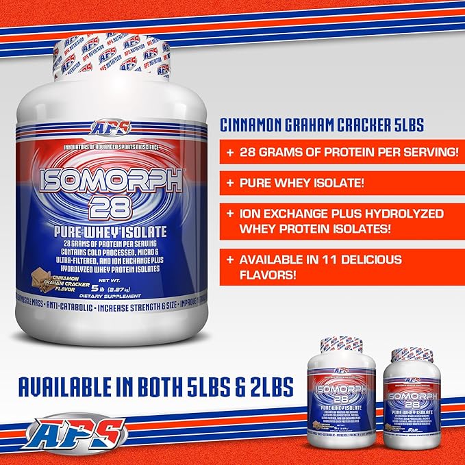 APS Nutrition Isomorph 28 Protein Powder | Pure Whey Isolate | Cold Pressed, Ultra- Filtered, & Ion