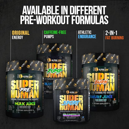 ALPHA LION Core Pre Workout w/Creatine for Performance, Beta Alanine for Muscle, Powder