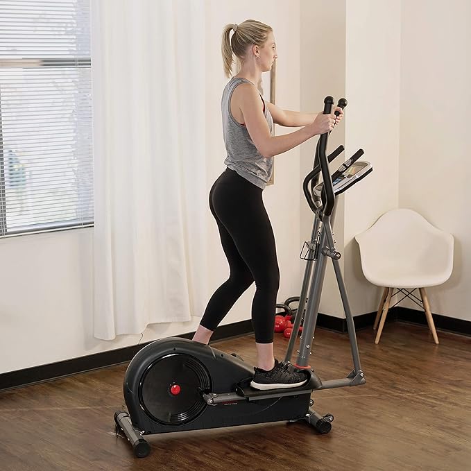 Sunny Health & Fitness Full Body Workout Elliptical Trainer with Digital Performance Monitor, Low