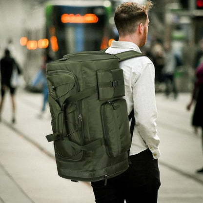 Lyweem Large Duffle Bag Backpack for Travel, 70L Heavy Duty Gym Duffel Bag with Shoes Compartment