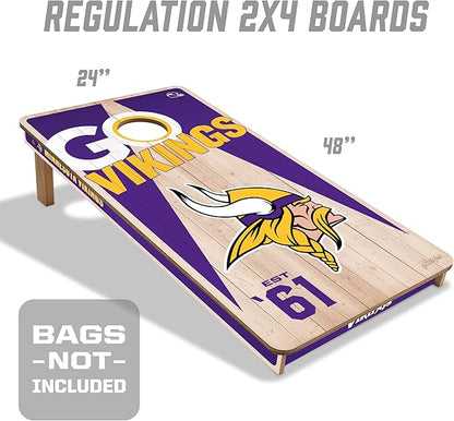 YouTheFan NFL 2’ x 4’ Professional Wood Cornhole Game