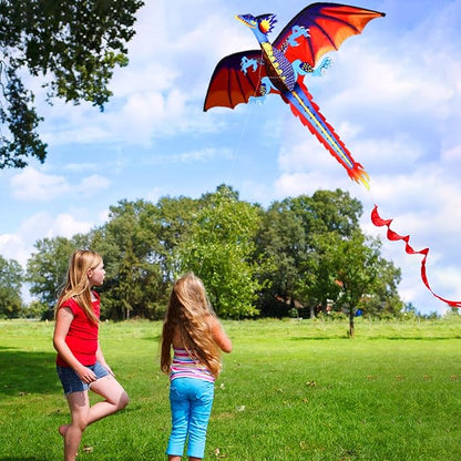 HENGDA KITE-Upgrade Classical Dragon Kite Stereoscopic Dragon Kites for Kids & Adults Easy to Fly