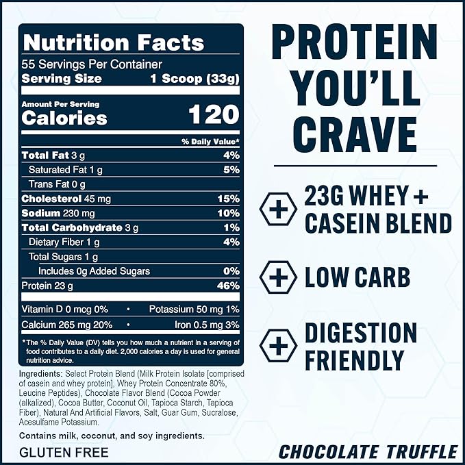 PEScience Select Protein Powder, Whey and Casein Blend, Clean Protein Powder for Women and Men, Low